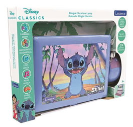 Lexibook Ordinateur éducatif bilingue français/anglais Stitch avec 124 activités, lumières et sons (34 x 4.6 x 25.5 cm)