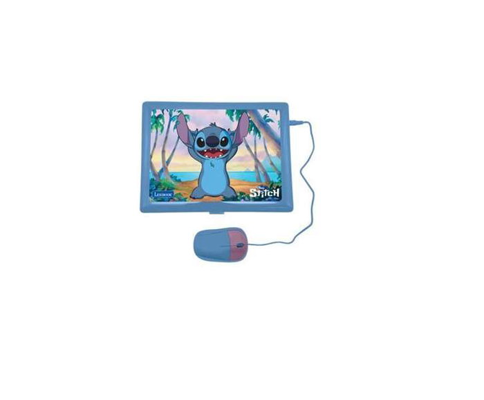 Lexibook Ordinateur éducatif bilingue français/anglais Stitch avec 124 activités, lumières et sons (34 x 4.6 x 25.5 cm)
