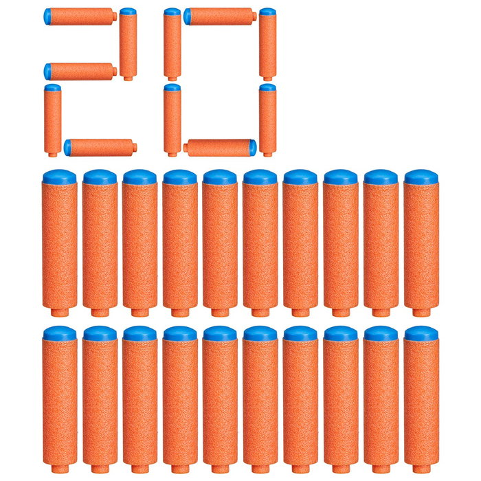 NERF Hasbro Recambio F8640 - Pack de 20 Dards N1 pour Série N - Puntería et Précision Maximale NERF Hasbro Recambio F8640 - Pack de 20 Dards N1 pour Série N - Puntería et Précision Maximale