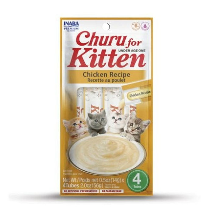 Collation pour Chat Inaba Churu for Kitten Poulet 4 x 14 g Collation pour Chat Inaba Churu for Kitten Poulet 4 x 14 g