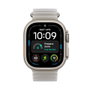 Apple Watch Ultra 4 GPS + Cellular 49 mm titane naturel et bracelet Ocean gris translucide
