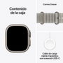 Apple Watch Ultra 4 GPS + Cellular 49 mm titane naturel et bracelet Ocean gris translucide