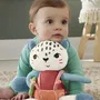 Fisher-Price Uncia mon Léopard des Neiges Jouet d'éveil pour bébé - Peluche sensorielle avec activités motrices et en plastique recyclé