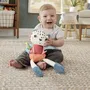 Fisher-Price Uncia mon Léopard des Neiges Jouet d'éveil pour bébé - Peluche sensorielle avec activités motrices et en plastique recyclé