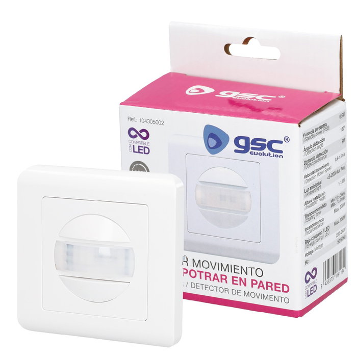 GSC Evolution Détecteur de mouvement encastrable Nekati Blanc GSC Evolution Détecteur de mouvement encastrable Nekati Blanc