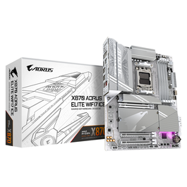 Gigabyte X870 Aorus Elite WiFi7 - Carte mère Socket AM5 avec Wi-Fi 7, DDR5, modèle X870 A ELITE WF7 ICE White