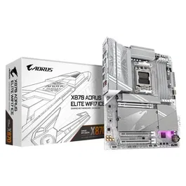 Gigabyte X870 A ELITE WF7 ICE Carte mère AMD AM5 (DDR5, PCIe 5.0, USB-C, 2.5Gb LAN, Wi-Fi 7, Audio)