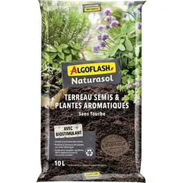 Algoflash Naturasol Terreau Semis plantes aromatiques Sans tourbe 10 L