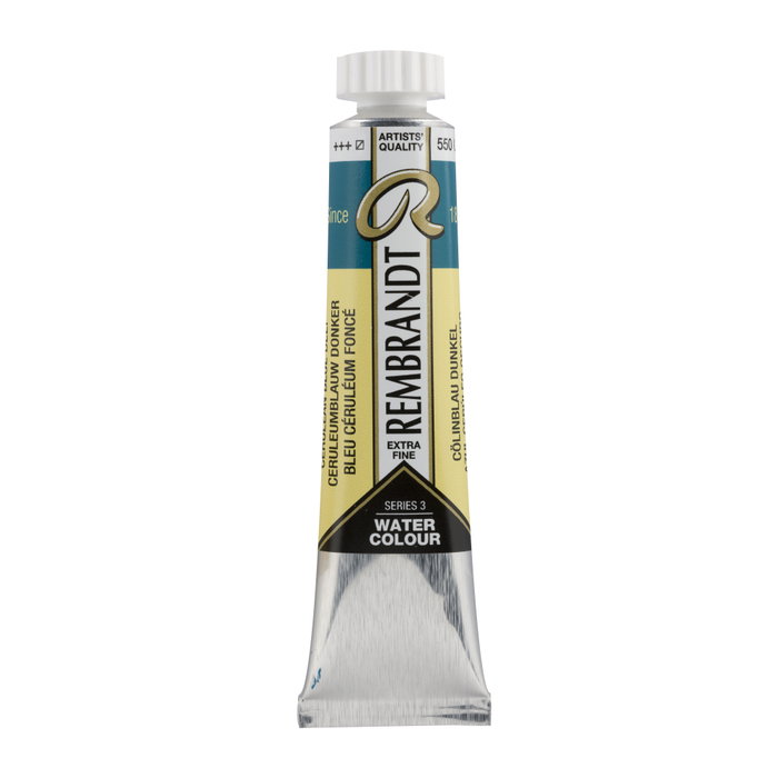 Rembrandt Aquarelle Bleu Céruléum Foncé 550 en tube de 20 ml Rembrandt Aquarelle Bleu Céruléum Foncé 550 en tube de 20 ml