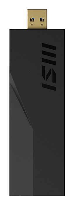 MSI GUBE65 Adaptateur USB WiFi 7 BE6500 2.4/5/6 GHz 688+2880+2880 Mbps USB 3.2 Gen 1