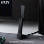 MSI GUBE65 Adaptateur réseau USB WiFi 7 BE6500 Noir