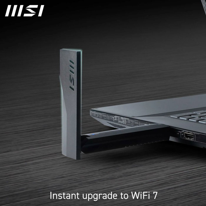 MSI GUBE65 Adaptateur réseau USB WiFi 7 BE6500 Noir MSI GUBE65 Adaptateur réseau USB WiFi 7 BE6500 Noir