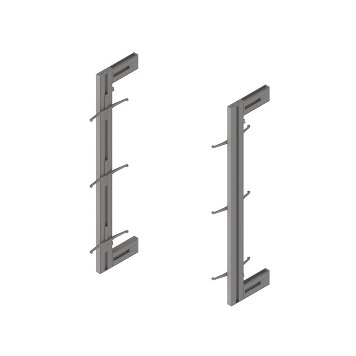 Emuca Kit de cadre modulaireKit de Zero avec matériel de fixation murale, Aluminium et Zamak, Peint gris pierre