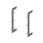 Emuca Kit de cadre modulaireKit de Zero avec matériel de fixation murale, Aluminium et Zamak, Peint gris pierre