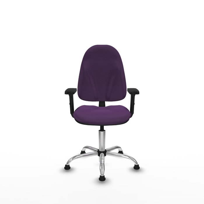 PIQUERAS Y CRESPO Chaise de bureau Algarra, tissu violet, base chromée PIQUERAS Y CRESPO Chaise de bureau Algarra, tissu violet, base chromée