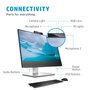 HP - Écran conférence Full HD IPS 60.45cm (23.8") - Caméra 5MP rétractable, Haut-parleurs et microphone intégrés, Réglage 4 directions, HP Eye Ease, Conception durable