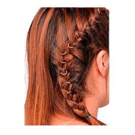 Bifull Lot de 10 anneaux décoratifs pour cheveux