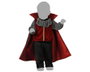 Déguisement Vampire Bébé Rouge avec Chemise, Gilet et Cape pour 12-24 Mois - Costume Complet pour Halloween et Fêtes