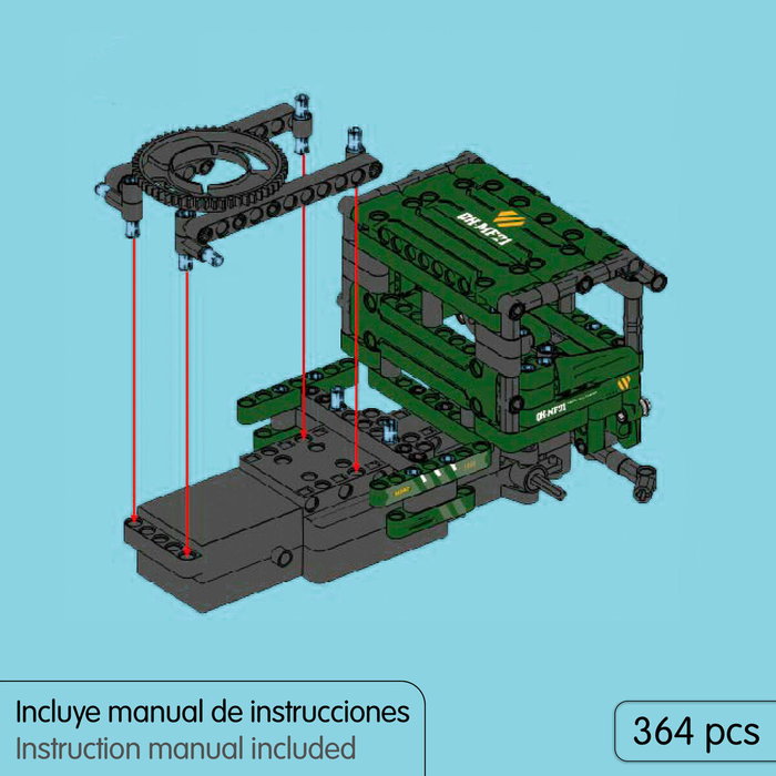 IM Master Set de construction 2 en 1 Véhicule militaire 364 Pièces