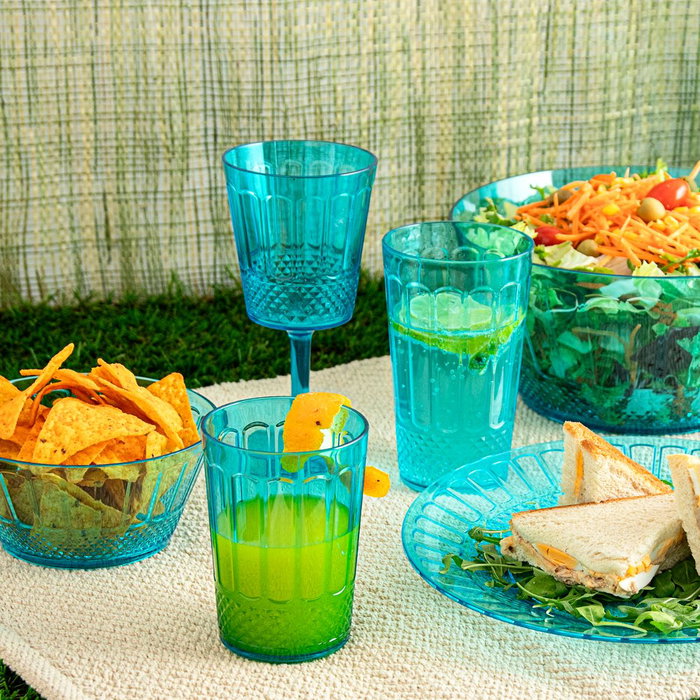 Quid Gaia Salad Bowl 25 cm Turquoise Plastic (12 Units)