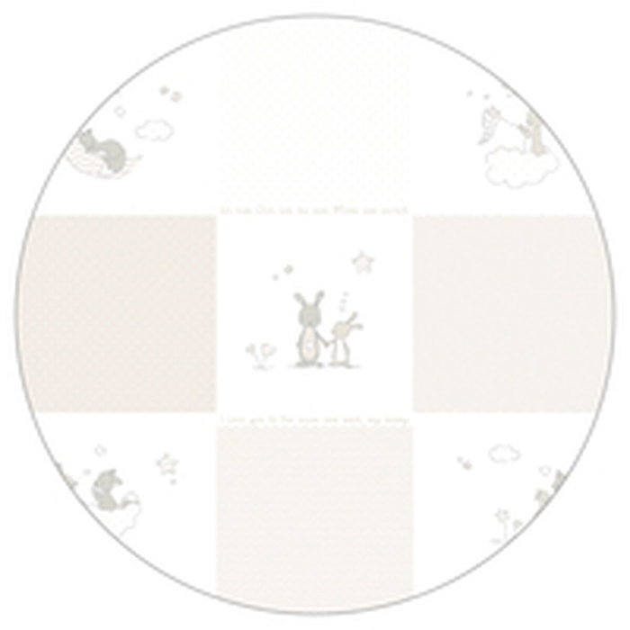 Roba Parc hexagonal FOX & BUNNY Blanc laqué