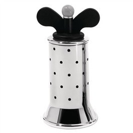 Alessi - Molinillo de pimienta - 9098 B - Moulin à poivre en acier et résine - Design Michael Graves
