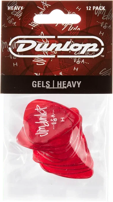 DUNLOP Pack de 12 médiators Gels - Heavy DUNLOP Pack de 12 médiators Gels - Heavy