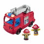 Fisher-Price Little People Camion de pompiers trilingue avec sons et lumières, Rouge