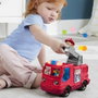 Fisher-Price Little People Camion de pompiers trilingue avec sons et lumières, Rouge