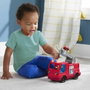 Fisher-Price Little People Camion de pompiers trilingue avec sons et lumières, Rouge