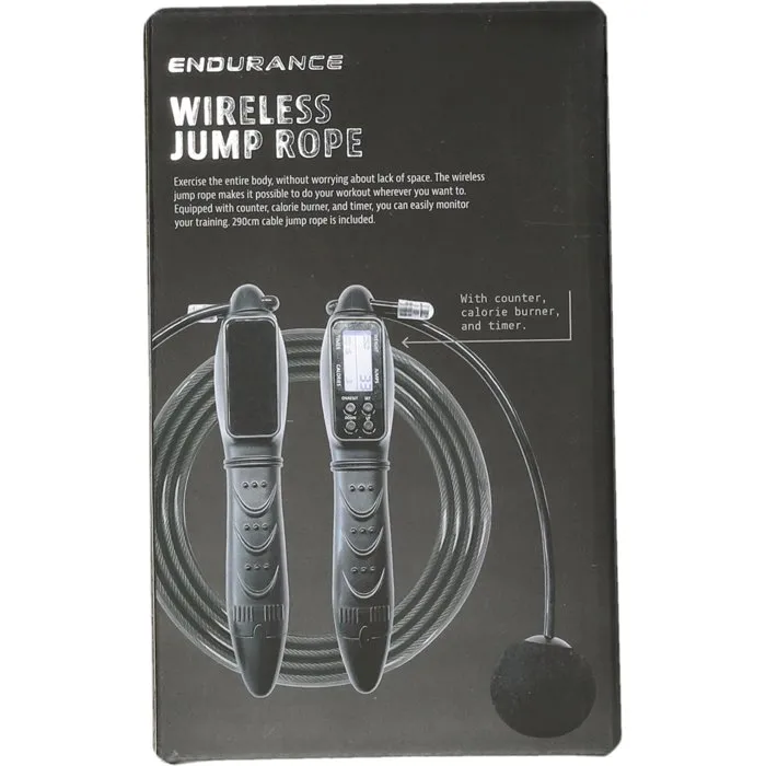 Endurance Corde à sauter sans fil - Noir