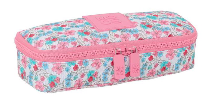 Safta Portatodo reciclado Moos 'Flores' - Rangement enfant en bois recyclé, motif fleurs, 22 x 5 x 8 cm, à partir de 3 ans