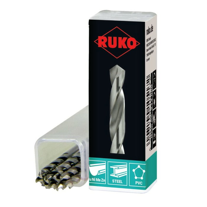 RUKO Perceuse à métaux DIN 338 7 mm Hélicoïdal, 10 Unités