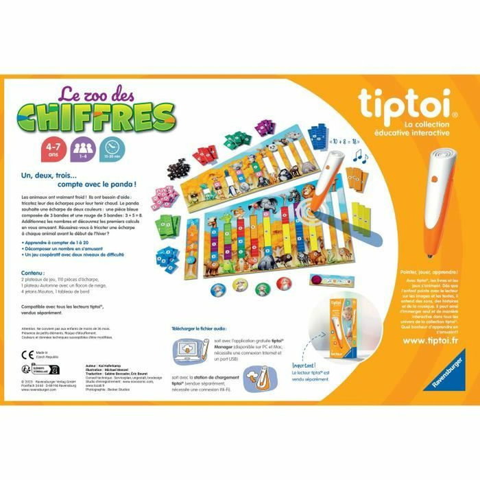 Ravensburger tiptoi Le Zoo des chiffres, Jeu éducatif électronique sans écran