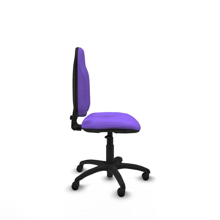 Chaise Algarra Contact permament de base Tissu Violet Structure polyamide noire Sans accoudoirs Sans appui-tête Roulettes autofreinées