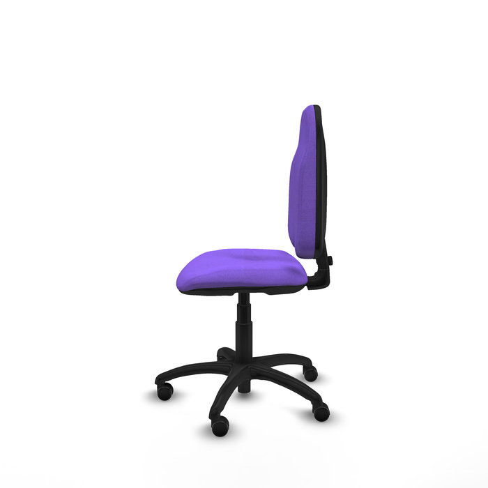 Chaise Algarra Contact permament de base Tissu Violet Structure polyamide noire Sans accoudoirs Sans appui-tête Roulettes autofreinées