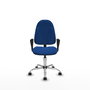 PIQUERAS Y CRESPO Chaise de bureau Algarra, simili cuir bleu, base chromée