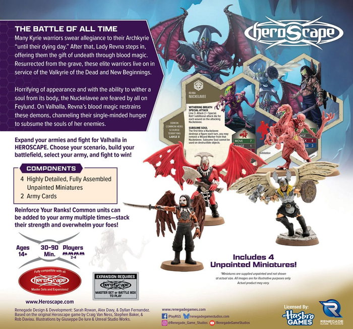 Renegade Heroscape Expansion Age of Annihilation Revenants of Revna & Nuckelavee (Common) *ANGLAIS*