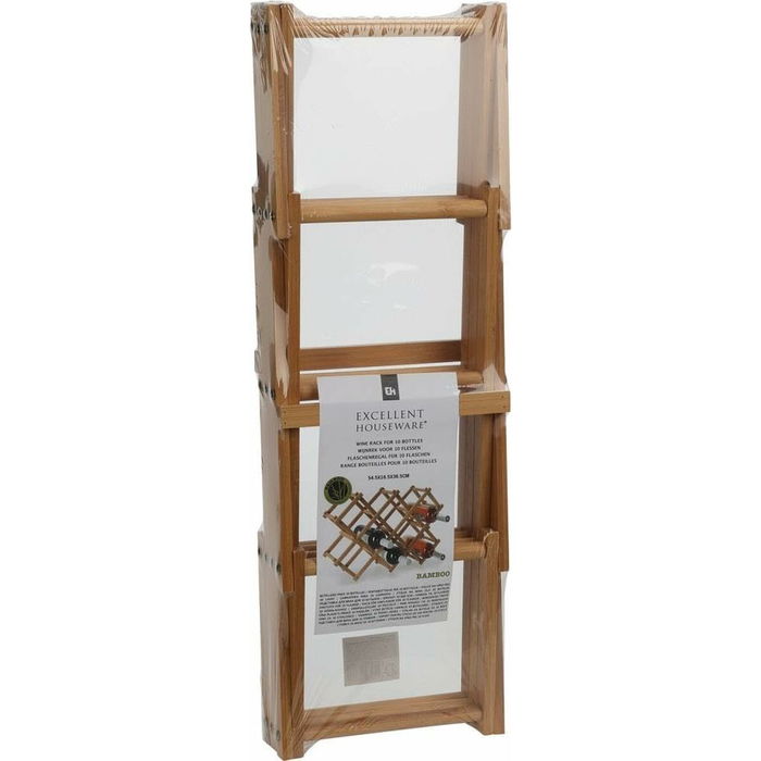 Range Bouteilles Excellent Houseware 784230710 Bambou 54,5 x 16,5 x 36,5 cm Range Bouteilles Excellent Houseware 784230710 Bambou 54,5 x 16,5 x 36,5 cm