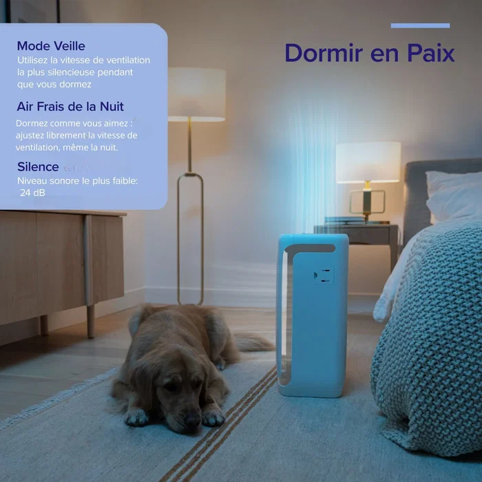 Purificateur d'air Levoit Vital 200S Pro - Filtre HEPA - Capteur intelligent - 416 m3/h - Jusqu'à 88 m² - Blanc - 50 W