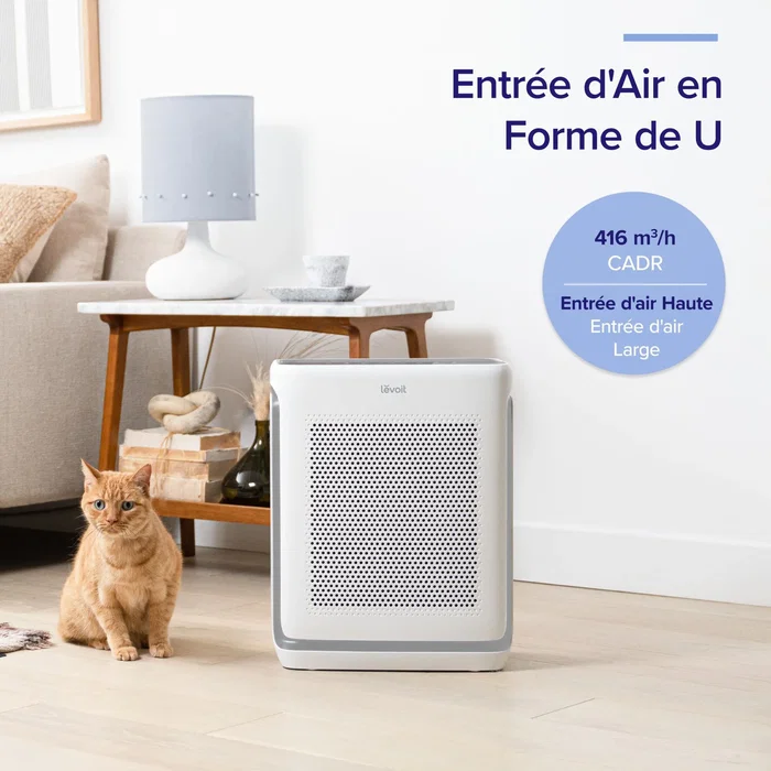 Purificateur d'air Levoit Vital 200S Pro - Filtre HEPA - Capteur intelligent - 416 m3/h - Jusqu'à 88 m² - Blanc - 50 W