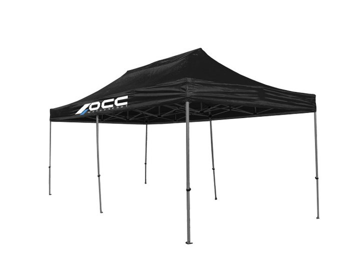 Occ Motorsport OCCCARP07 Tente pliante Racing 3x6m 18 m2, structure acier, toile polyester 420D ignifuge M1, imperméable, sac de transport inclus Occ Motorsport OCCCARP07 Tente pliante Racing 3x6m 18 m2, structure acier, toile polyester 420D ignifuge M1, imperméable, sac de transport inclus