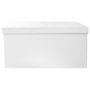 Home Deco Factory Pouf coffre pliable blanc