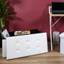 Home Deco Factory Pouf coffre pliable blanc