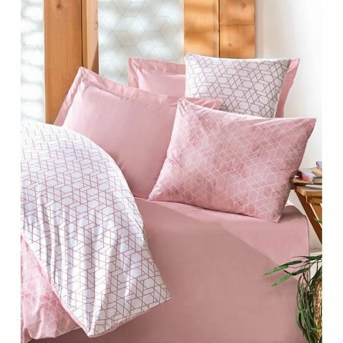 BigBuy Home Parure de couette Rose 220 x 240 cm BigBuy Home Parure de couette Rose 220 x 240 cm