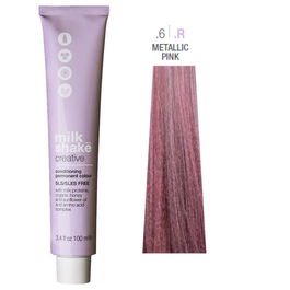 Milk Shake Creative, Teinture permanente pour cheveux Metallic Pink .6.R, Sans SLS/SLES, 100 ml