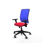 PIQUERAS Y CRESPO Chaise Motilla Synchro Rouge et Bleu avec Accoudoirs 3D
