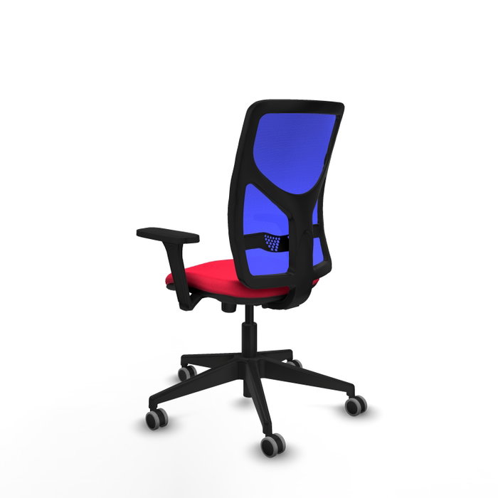 PIQUERAS Y CRESPO Chaise Motilla Synchro Rouge et Bleu avec Accoudoirs 3D PIQUERAS Y CRESPO Chaise Motilla Synchro Rouge et Bleu avec Accoudoirs 3D