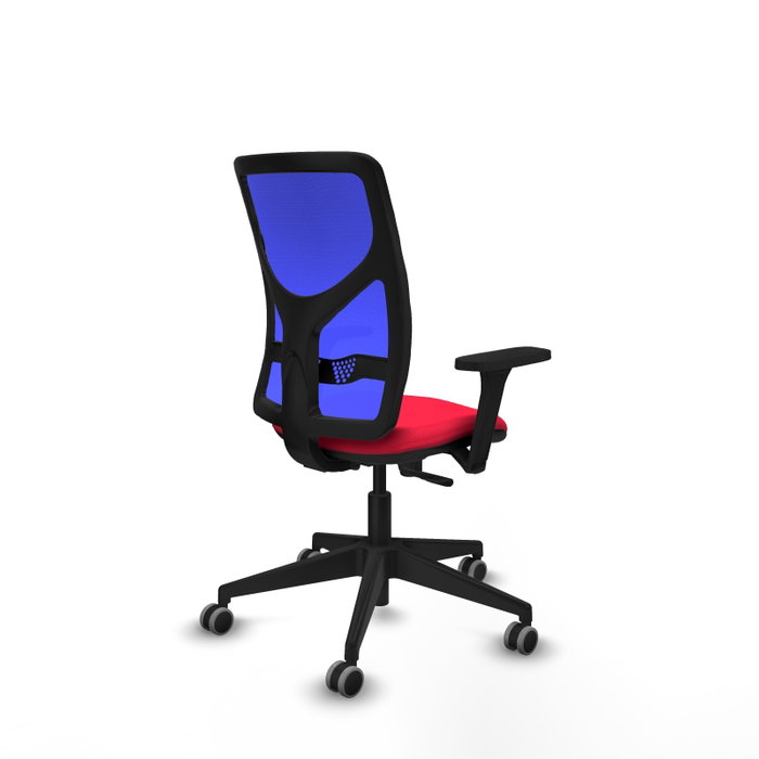 PIQUERAS Y CRESPO Chaise Motilla Synchro Rouge et Bleu avec Accoudoirs 3D PIQUERAS Y CRESPO Chaise Motilla Synchro Rouge et Bleu avec Accoudoirs 3D