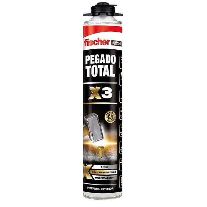 FISCHER Pegado Total X3 Adhésif de montage en mousse 750 ml FISCHER Pegado Total X3 Adhésif de montage en mousse 750 ml